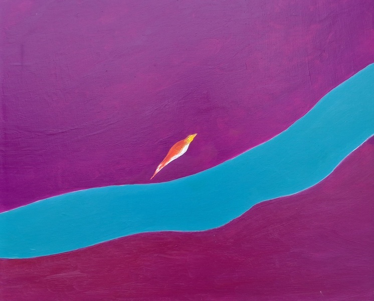 Peinture - À contre courant - Huile sur toile - 2026