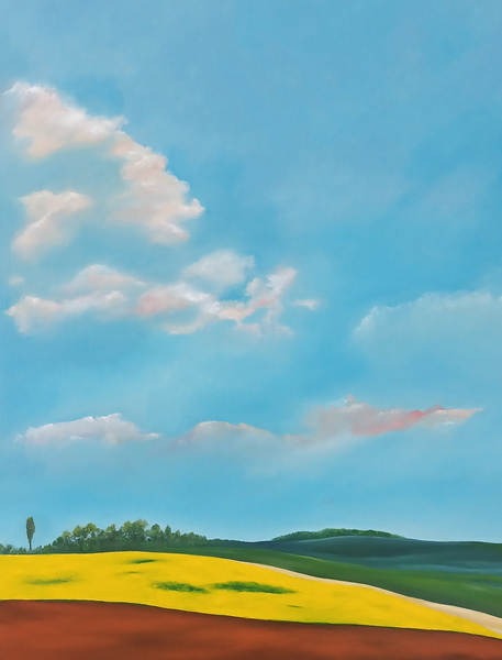 Peinture - L'arrivée du printemps - Huile sur toile - 2026